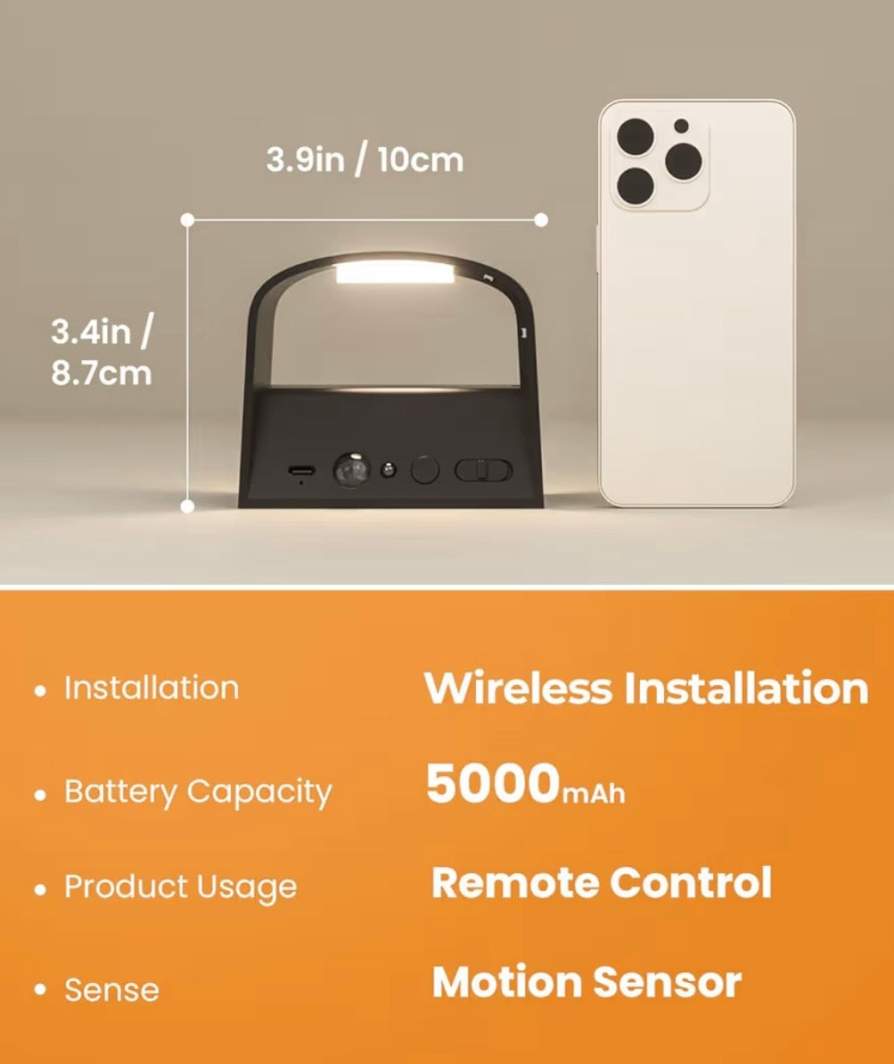 Motion Sensor Wall Lamp with Remote Control 3 Colors Wireless Wall Light LED Indoor Up and Down Wall