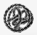 Nox Modern Glass Knot Loop Abstract Tabletop Sculpture