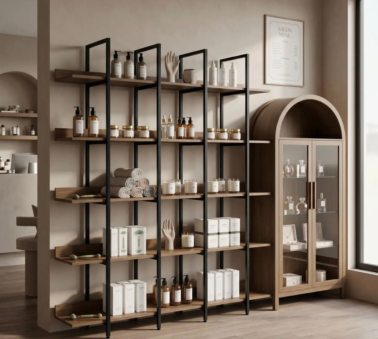 Spa Salon 5 - Tier
Open Storage Display Rack