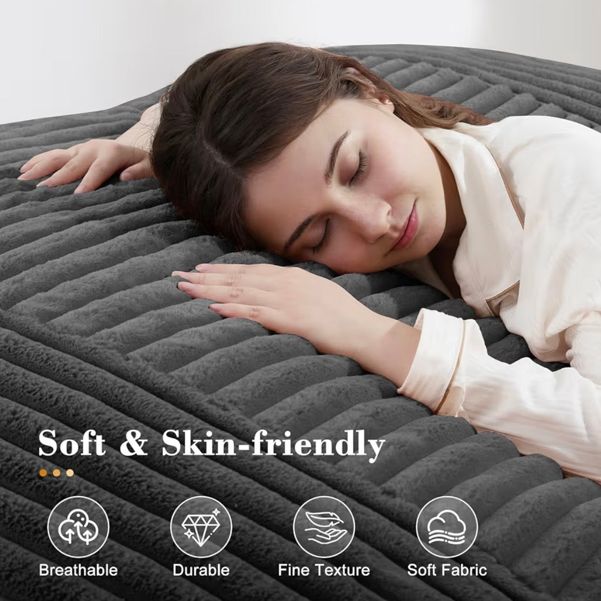 3-in-1 Giant Bean Bag Chair for Adults & Kids, Convertible Floor Sofa to Mattress, Memory Foam Beanbag Chair with Washable Cover, Multi Functional Lounge Couch for Bedroom, Living Room